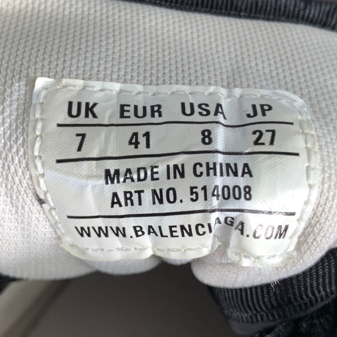 BALENCIAGA Size 8 Black Brown Mixed Fabrics Nylon Rubber Sole Sneakers