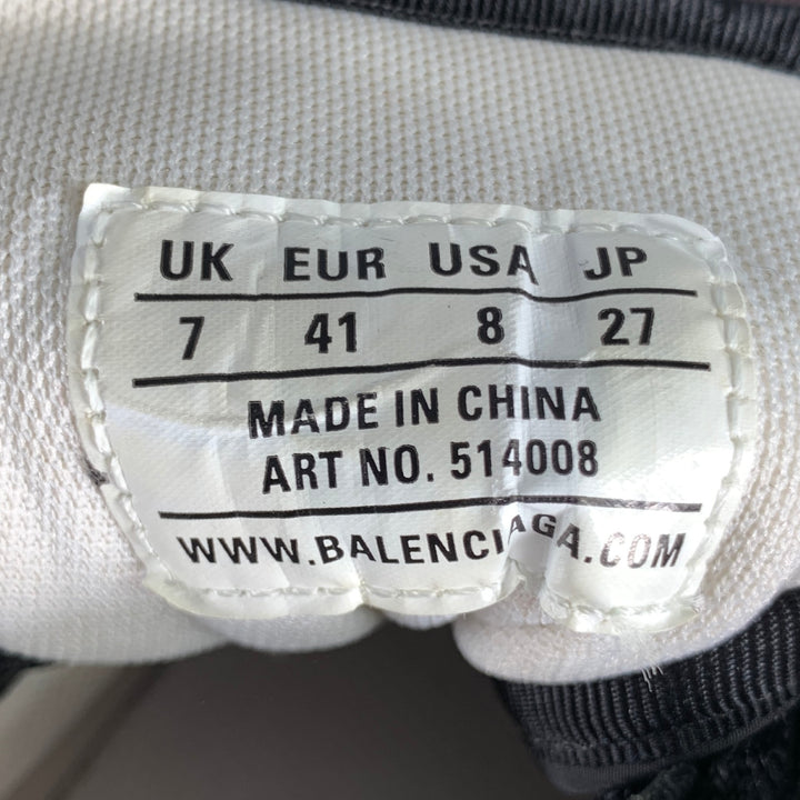 BALENCIAGA Size 8 Black Brown Mixed Fabrics Nylon Rubber Sole Sneakers