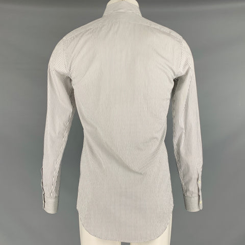 RALPH LAUREN Size S Black White Stripe Cotton Button Down Long Sleeve Shirt