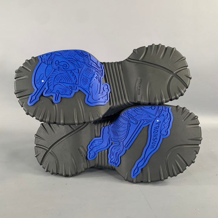 BURBERRY Size 10 Black Leather Sandals