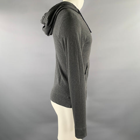 JAMES PERSE Size XS Grey Heather Supima Cotton Zip Up Hoodie