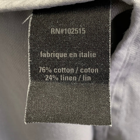 JOHN VARVATOS Size M Grey Cotton Linen Notch Lapel Sport Coat