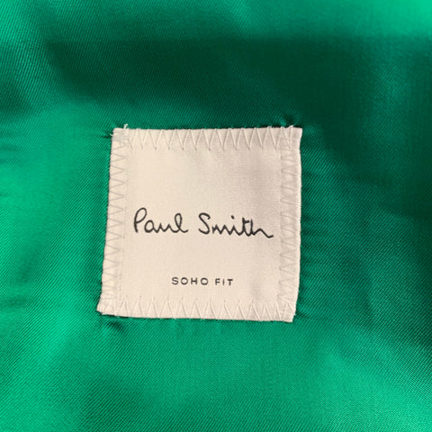 PAUL SMITH Size 42 Green Wool Notch Lapel Sport Coat