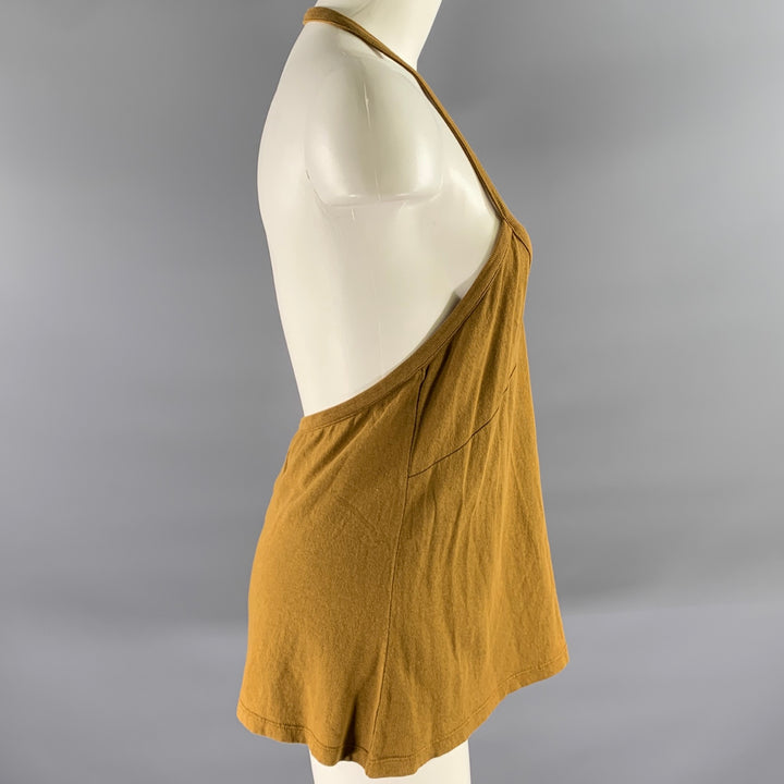 KHAITE Size L Brown Cotton Halter Top