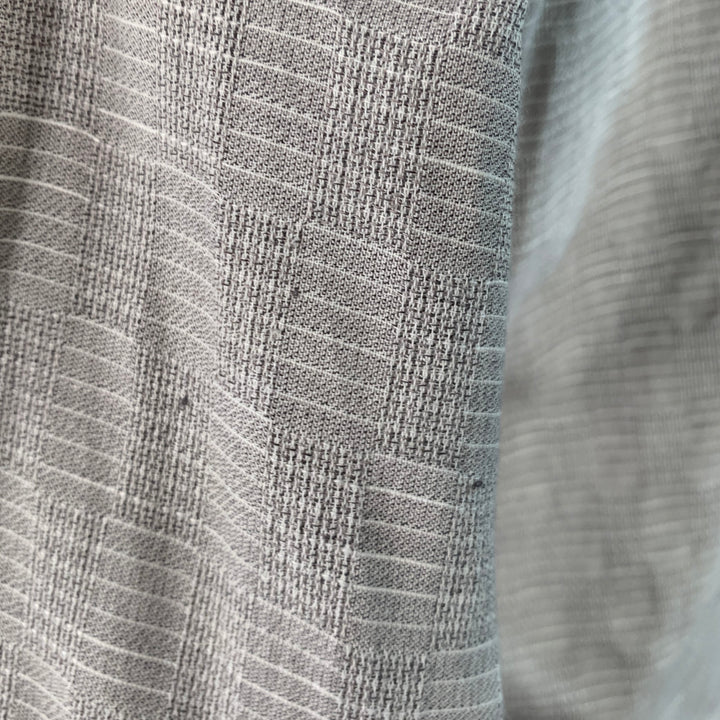 OUR LEGACY Size 38 Grey White Textured Cotton Button Down Collar One Pocket Long Sleeve Shirt