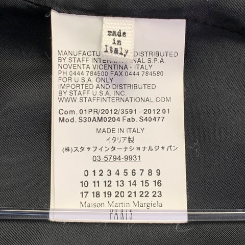 MAISON MARTIN MARGIELA SS12 Size 40 Black Asymmetrical Biker Blazer Jacket