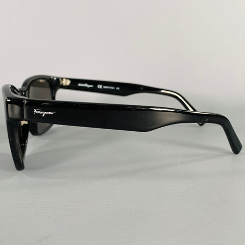 SALVATORE FERRAGAMO Black Acetate Sunglasses
