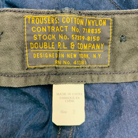 RRL by RALPH LAUREN Size 32 Indigo Wash Lyocell Blend Zip Fly Casual Pants