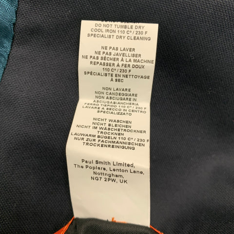 PS by PAUL SMITH Size 38 Navy Cotton Blend Notch Lapel Sport Coat