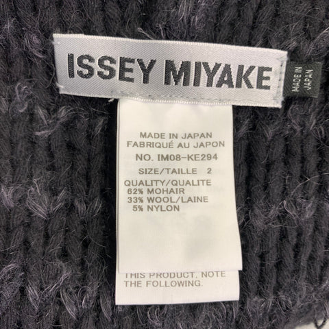 ISSEY MIYAKE Size M Runway Black Knit Mohair Blend Vest