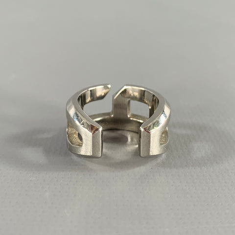 HERMES Silver Metal Scarf Ring