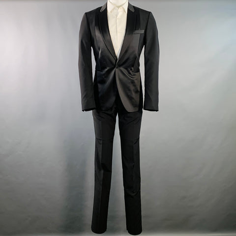 PS by PAUL SMITH Size 40 Black Wool Blend Notch Lapel Suit