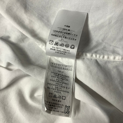 RALPH LAUREN Size M White Cotton Button Up Long Sleeve Shirt