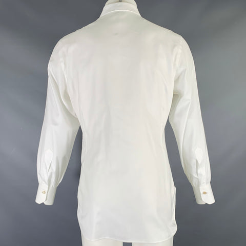 KITON Size S White Cotton Button Up Long Sleeve Shirt
