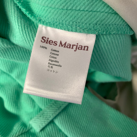 SIES MARJAN Size 36 Green Mint Twill Cotton Velvet Straight Casual Pants
