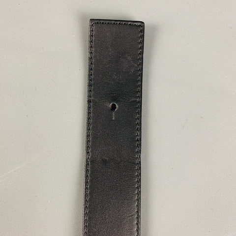 LOEWE Taille 44 Ceinture en cuir réversible noir beige