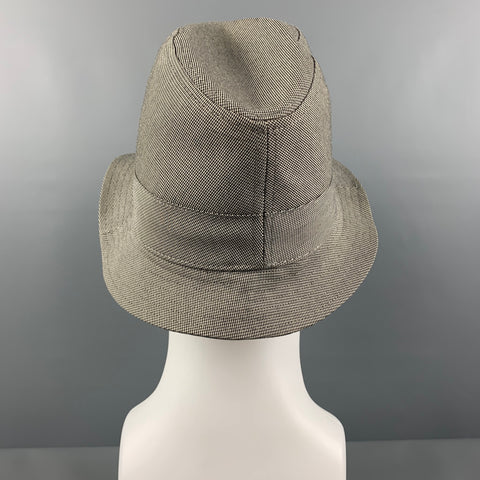 AIGLE Size S Grey Houndstooth GORE-TEX Fedora Hat