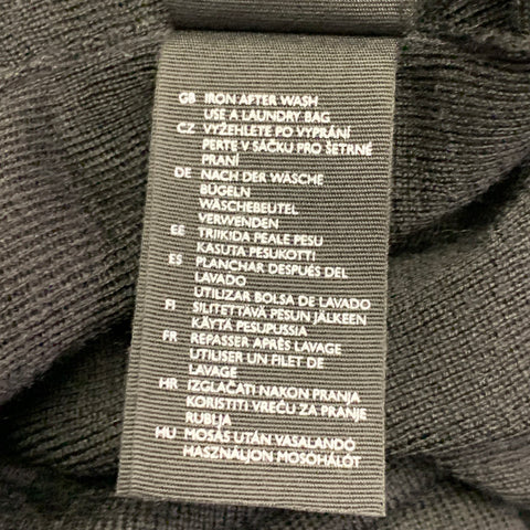 COS Size M Black Wool Two Pockets Open Front Cardigan