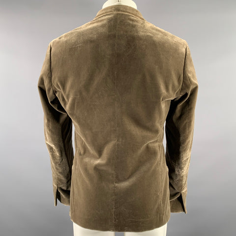 HAIDER ACKERMANN Size M Grey Beige Velvet Cotton Spandex Blazer Jacket
