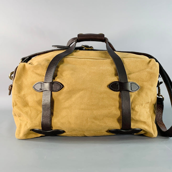 FILSON Small Rugged Tan Brown Cotton Canvas Twill Duffle Bag