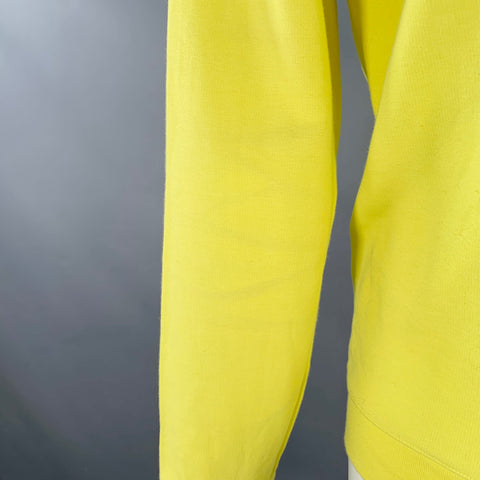 A.P.C. Size M No Fun Neon Yellow Cotton Crew Neck Sweatshirt