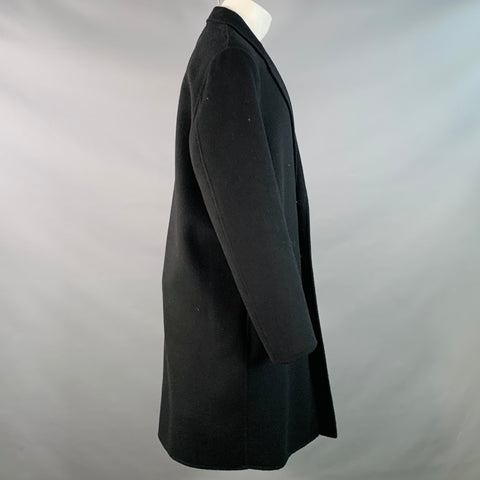 ACNE STUDIOS Size S Charles Black Wool Cashmere Notch Lapel Coat