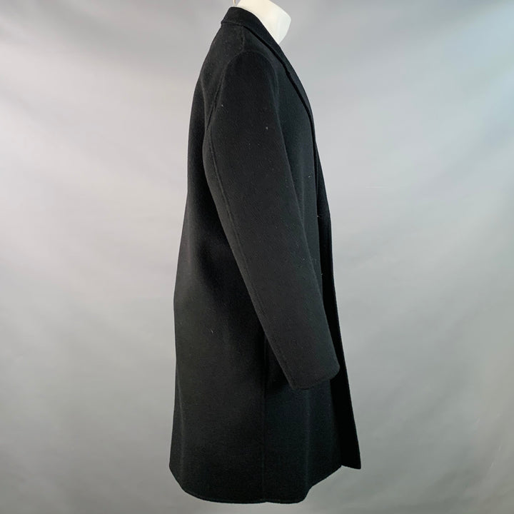 ACNE STUDIOS Size S Charles Black Wool Cashmere Notch Lapel Coat