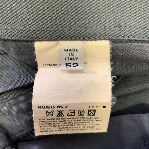 MAISON MARGIELA Size 36 Grey Heather Wool Button Fly Dress Pants