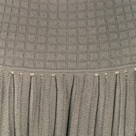 CHANEL Vintage 2005 Size 6 Black Viscose Blend Pleated Elastic Waistband Skirt
