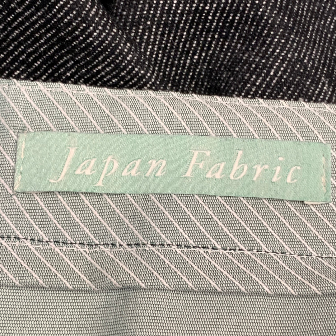 ENTRE AMIS Size 33 Black White Tweed Cotton Blend Drawstring Casual Pants