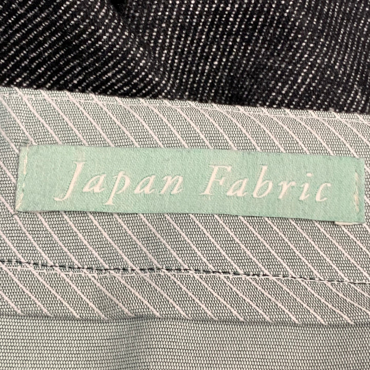 ENTRE AMIS Size 33 Black White Tweed Cotton Blend Drawstring Casual Pants