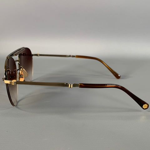 MR LEIGHT Brown Gold Sunglasses & Eyewear