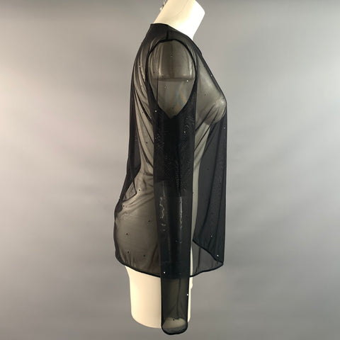 WOLFORD Size S Black Polyamide Sheer Dress Top