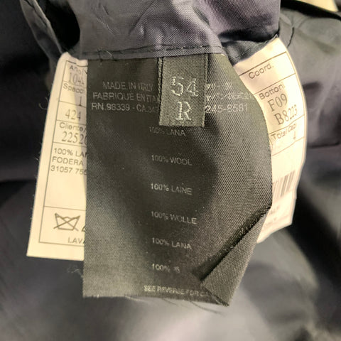 PRADA Size 42 Navy Charcoal Plaid Wool Single Breasted Notch Lapel Sport Coat