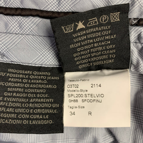 BRIONI Size 34 Grey Cotton Blend Jean Cut Casual Pants