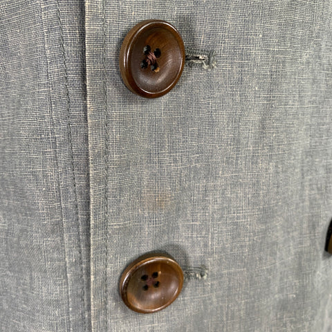 Veste croisée SPIEWAK taille S en toile enduite vert sauge