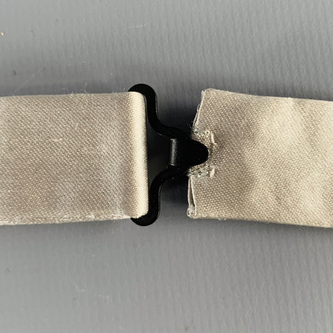CHARVET Silver Silk Bow Tie