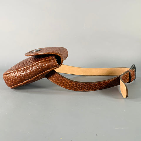 JENNY AND THE BOYS Size S Brown Woven Leather Belt Bag