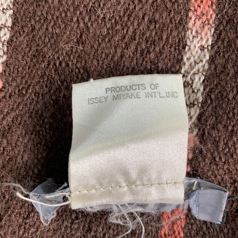 ISSEY MIYAKE Brown Orange Stripe Wool Scarves