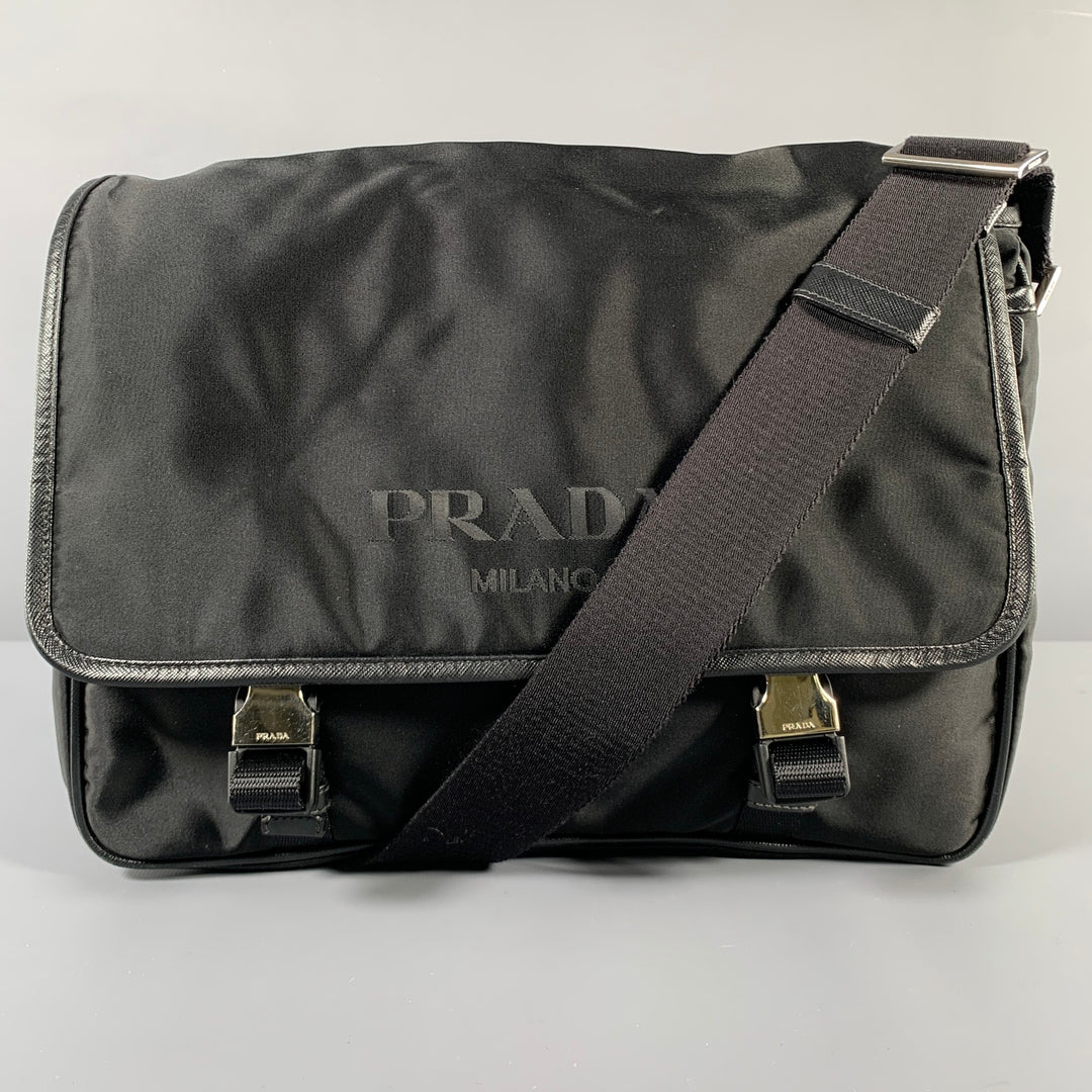 PRADA Black Nylon Messenger Bags