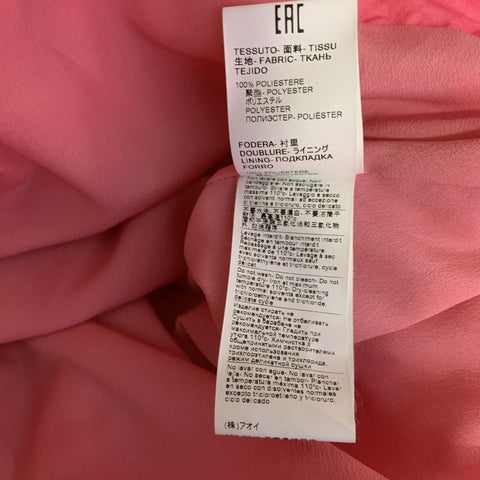 MSGM Size S Pink Polyester Strapless Dress