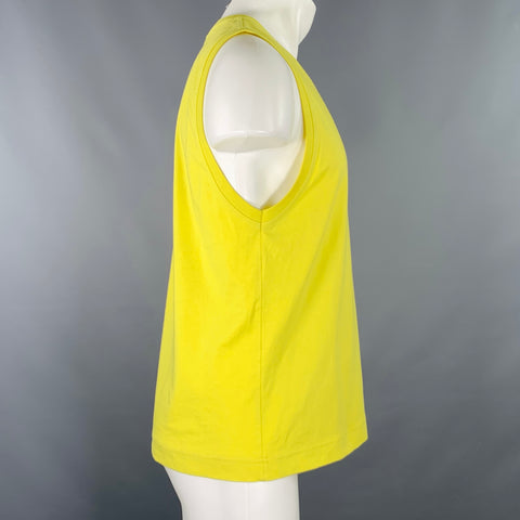 DRIES VAN NOTEN Size S Yellow Sleeveless T-shirt