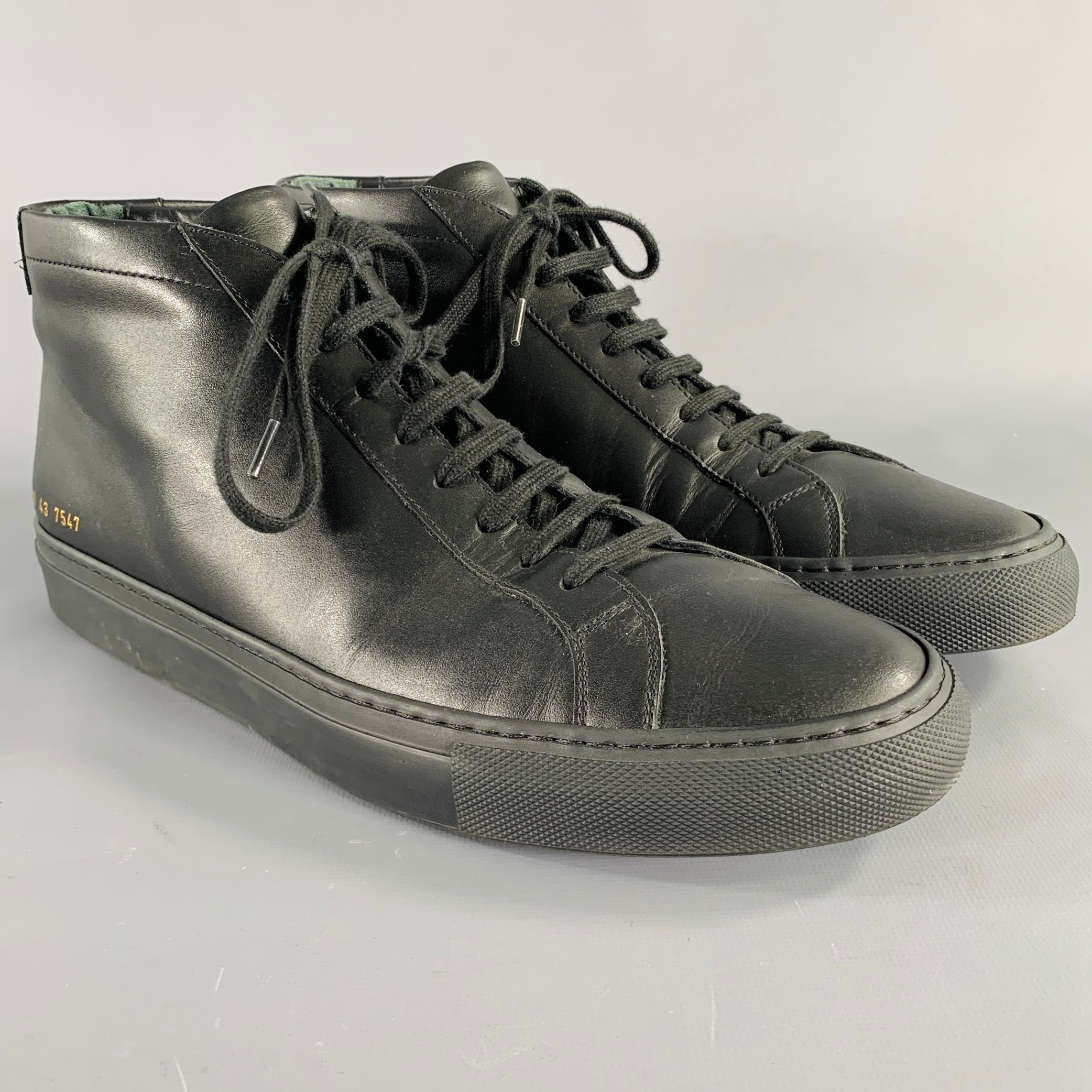 Common projects black high tops best sale