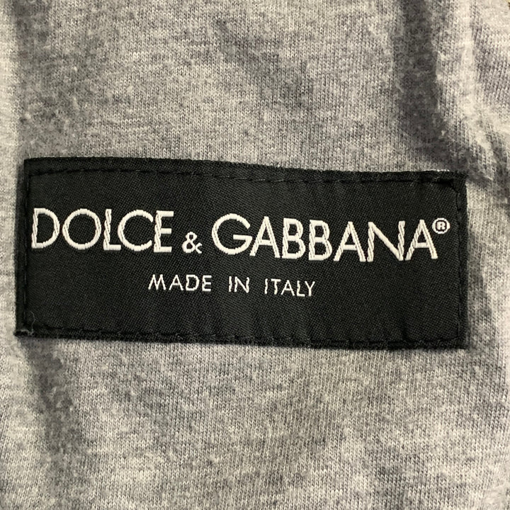 DOLCE & GABBANA Size M Brown Herringbone Tweed Wool Cotton Zip Up Vest