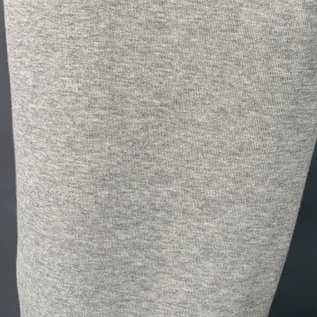 LOUIS VUITTON Size M Heather Grey Black Graffiti Logo Cotton