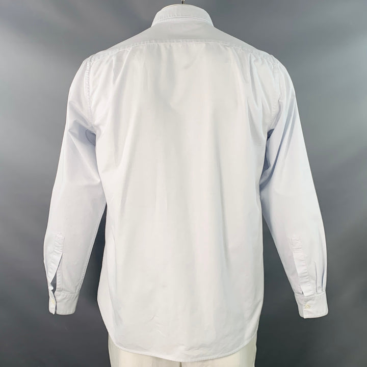 MARGARET HOWELL Size L Light Blue Cotton One Pocket Long Sleeve Shirt