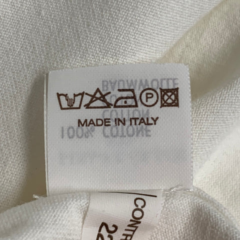 BRUNELLO CUCINELLI Size XL White Cotton Button Up Long Sleeve Shirt