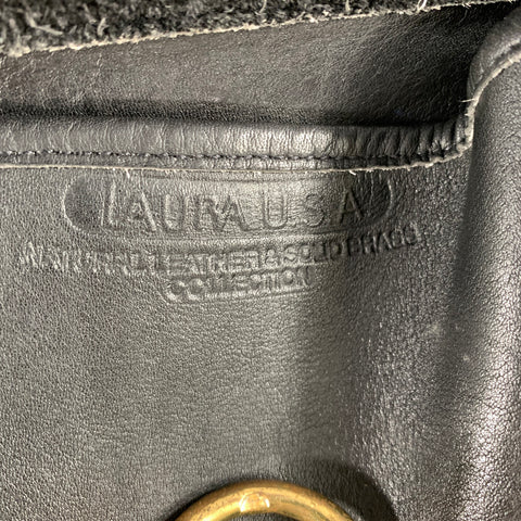 LAURA IN USA Size One Size Black Crackled Leather Backpack