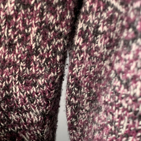 JIL SANDER Pull en Laine Mélangée Boxy Violet Noir Blanc Taille XL