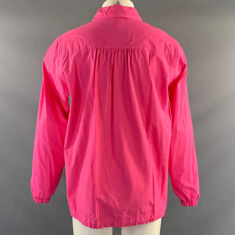 FUMITO GANRYU Size M Pink Cotton Silk Button Up Long Sleeve Shirt